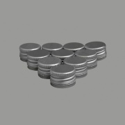 Алюминиевый колпачок типа "Винт" серебро с резьбой 28х18 (10шт)
